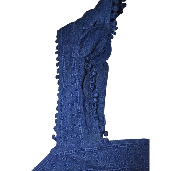 Style & Co Women's Embroidered Flutter-Strap Tank Top Navy Size Large - Picture 4 of 7